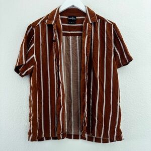 Haiku Brown Striped Men's Shirt